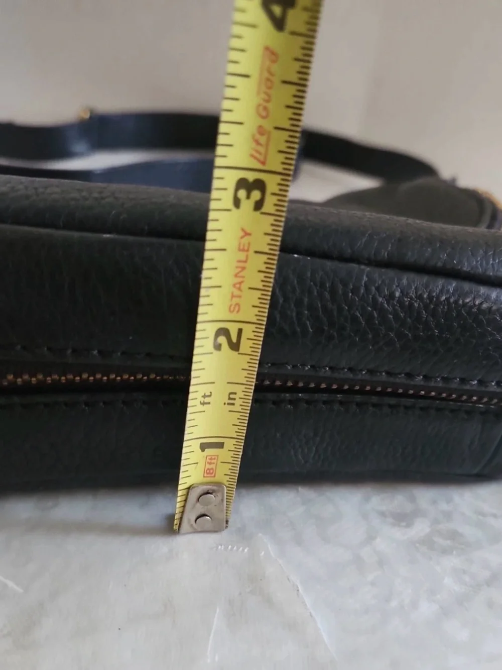 Vintage Fossil Preston Black Pebble Leather Flap Crossbody Shoulder Bag